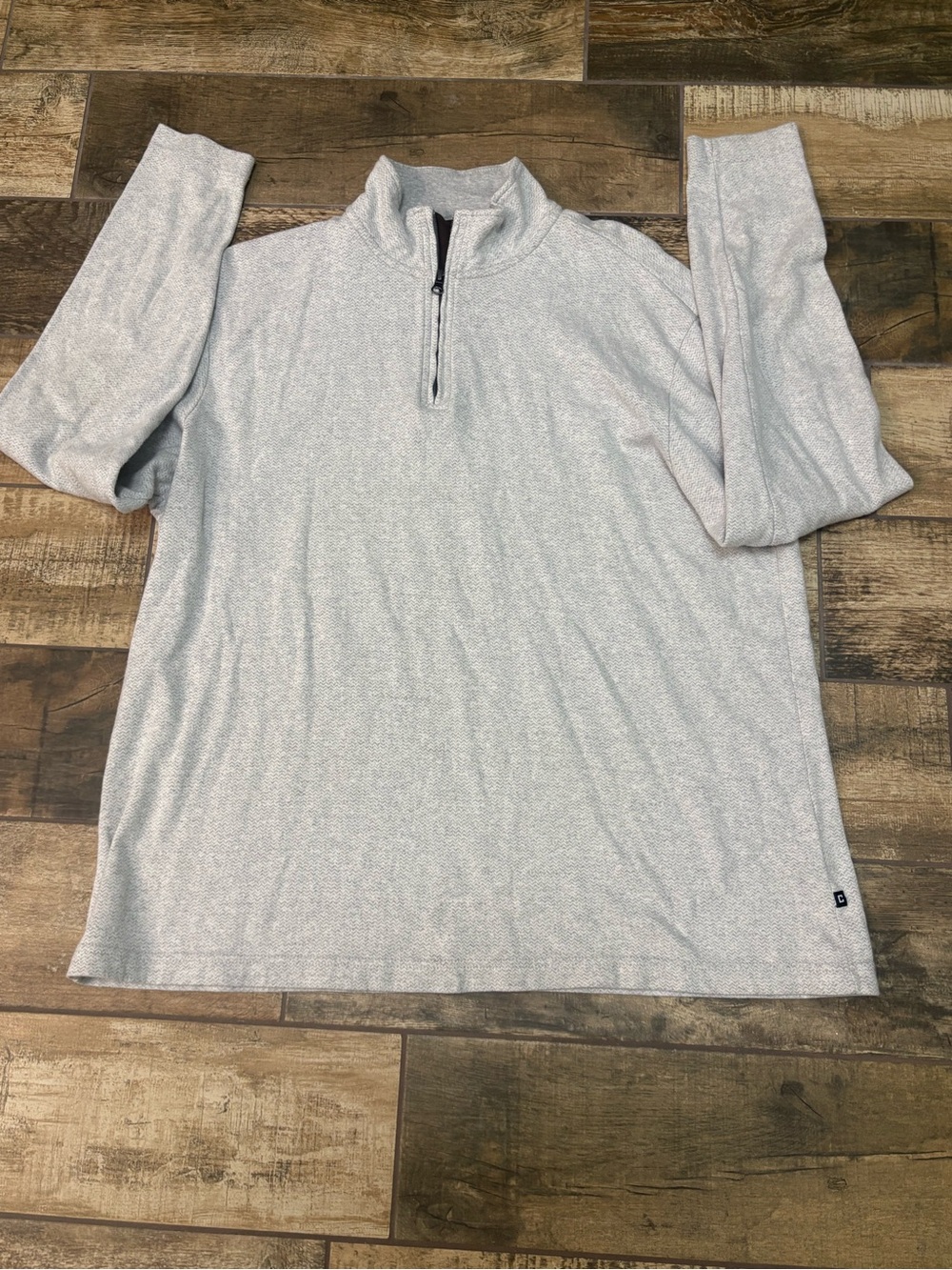 Chaps Men's Light Gray Quarter-Zip Sweater
